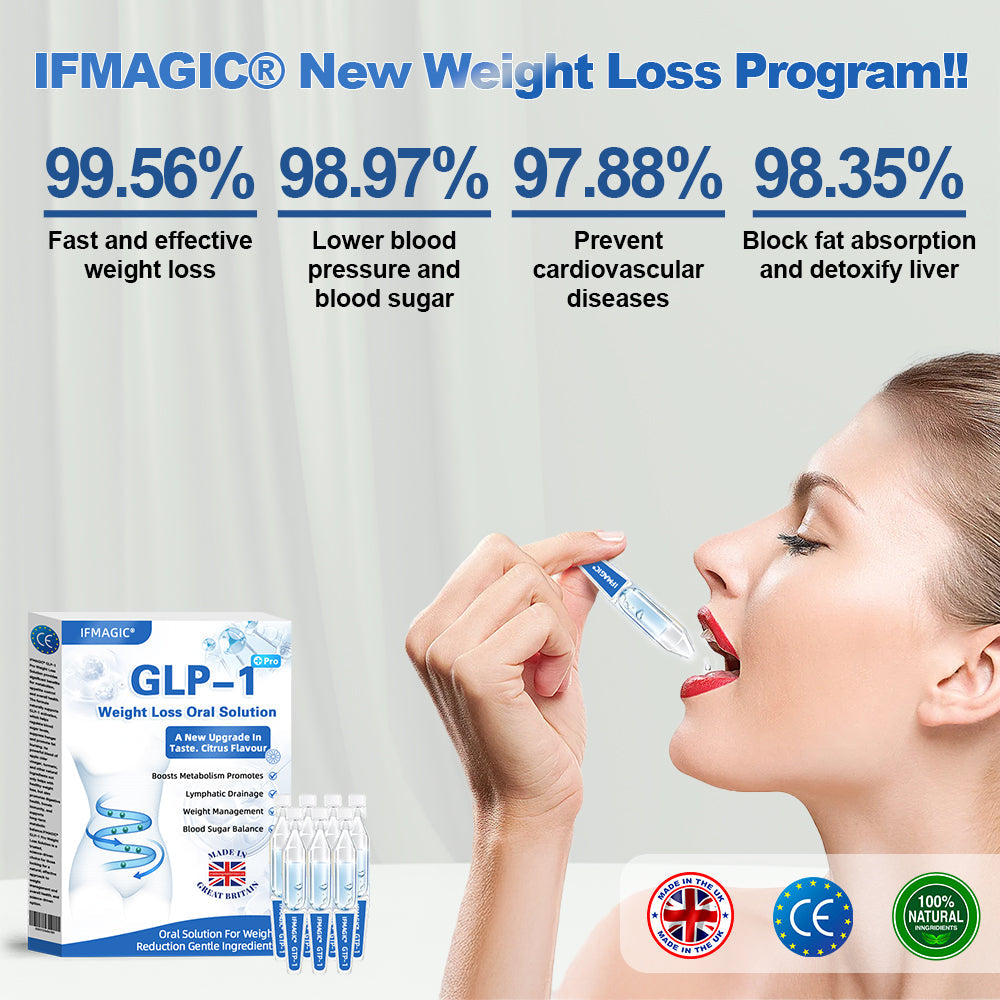 IFMAGIC® GLP-1 Pro Weight Loss Oral Solution👩⚕️One dose a day — see results in 7 days🔥Suitable for obesity, cardiovascular diseases, diabetes, sleep apnea, high cholesterol and blood lipids, joint problems, and various other conditions💎