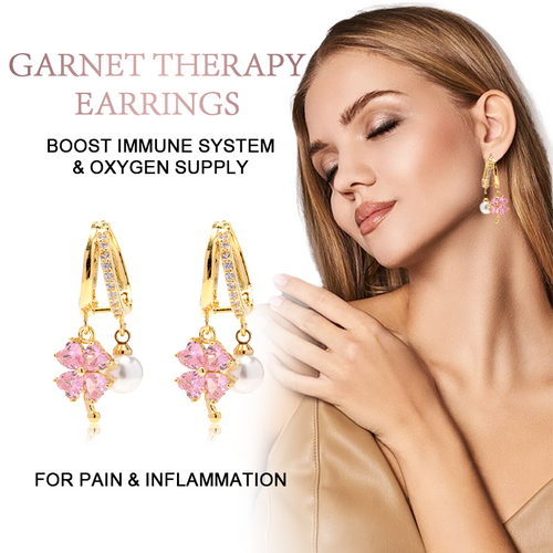 (🔥 Last Day Sale - 80% Off) CZTICLE™ Toxin Absorbing Color-Changing Garnet Titanium Alloy Ion Lymphatic Magnetic Therapy Earrings💎