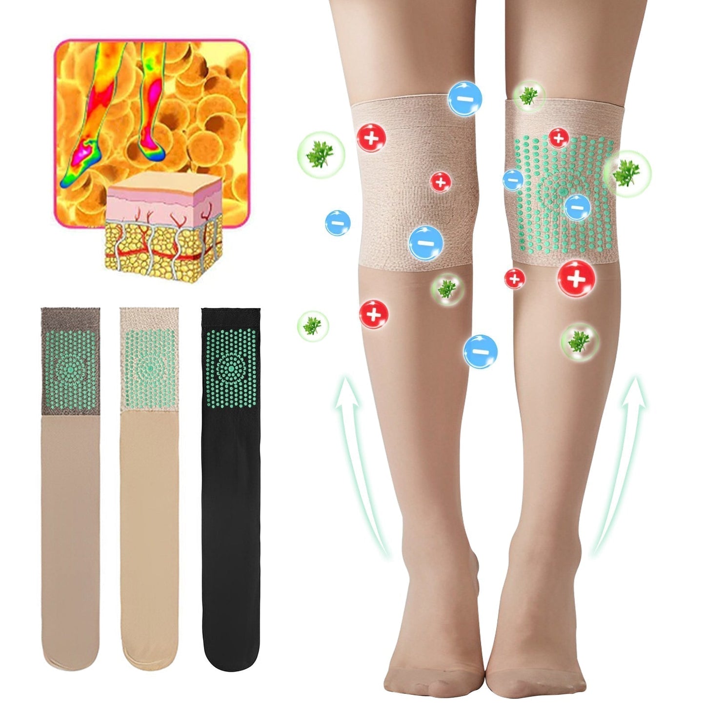 PEARLMOON™ Ionen-Korrektur Lymphatische Entgiftung Langer Schlauch Seidenstrümpfe  (🔥🔥 Begrenztes Angebot, gilt 30 Minuten lang)